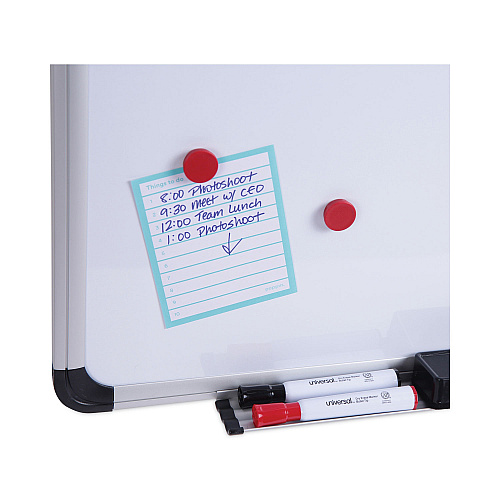 Universal Magnetic Steel Dry Erase Marker Board, 36 x 24, White Surface, Aluminum/Plastic Frame (UNV43733)
