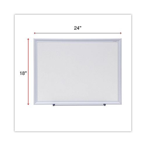 Universal Deluxe Melamine Dry Erase Board, 24 x 18, Melamine White Surface, Silver Aluminum Frame (UNV44618)