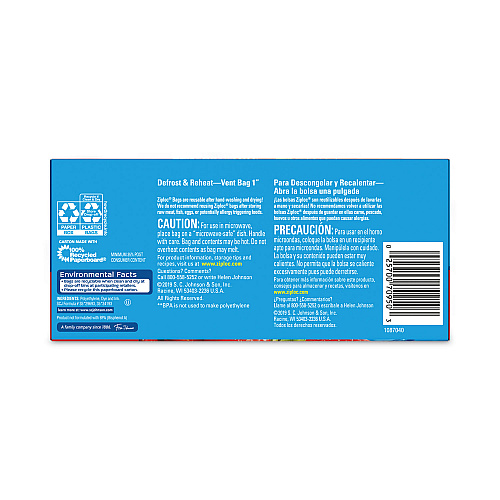 Ziploc Seal Top Bags, Quart, 7.44" x 7", Clear, 80/Box (314471)