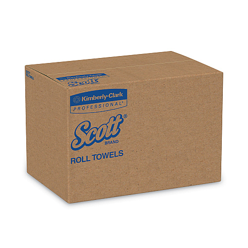 Scott Essential Hard Roll Towels for Business, 1-Ply, 8" x 800 ft, 1.5" Core, Natural, 12 Rolls/Carton (04142)
