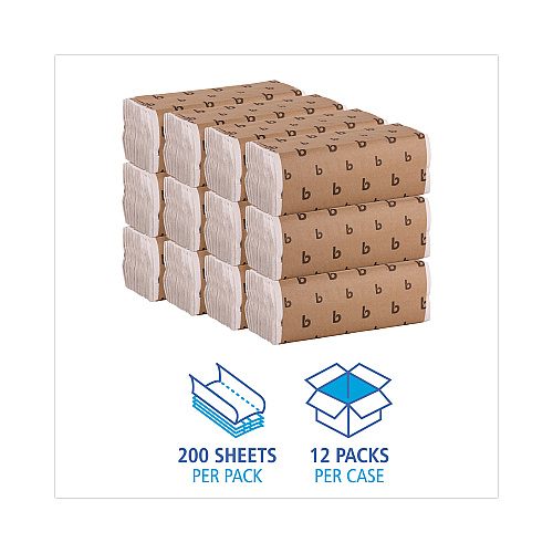 Boardwalk&reg; C-Fold Paper Towels, 1-Ply, White, 2400 Towels (BWK6220)