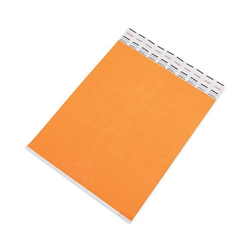 Advantus Crowd Management Wristbands, Sequentially Numbered, 9.75" x 0.75", Neon Orange, 500/Pack (91120)