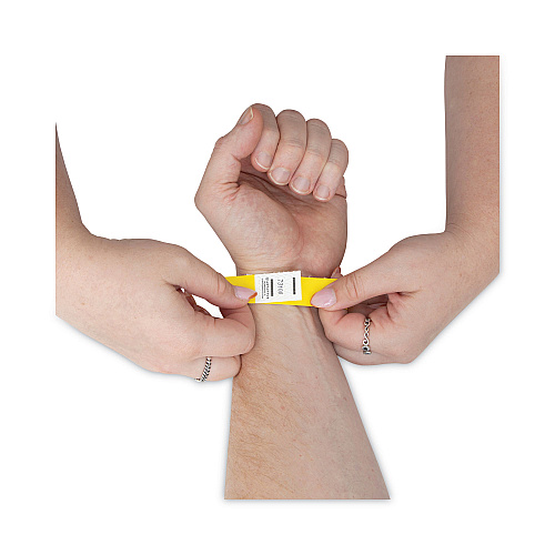 Advantus Crowd Management Wristbands, Sequentially Numbered, 9.75" x 0.75", Neon Yellow,500/Pack (91123)