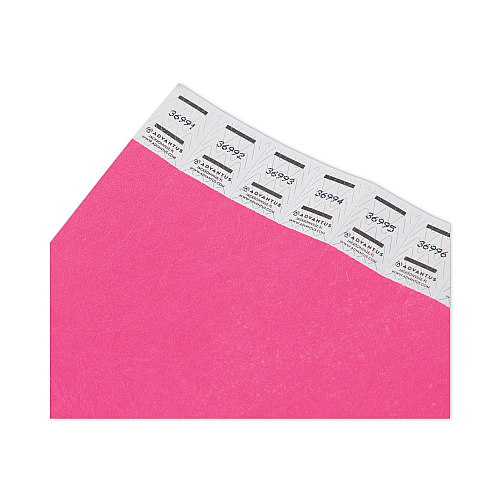 Advantus Crowd Management Wristbands, Sequentially Numbered, 9.75" x 0.75", Neon Pink, 500/Pack (91121)