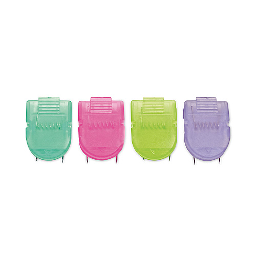 Advantus Wall Clips for Fabric Panels, 40 Sheet Capacity, Assorted Cool Colors, 50/Box (75336)