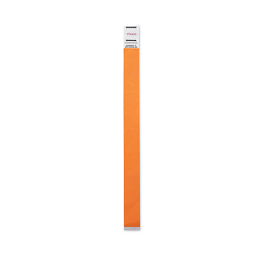 Advantus Crowd Management Wristbands, Sequentially Numbered, 9.75" x 0.75", Neon Orange, 500/Pack (91120)