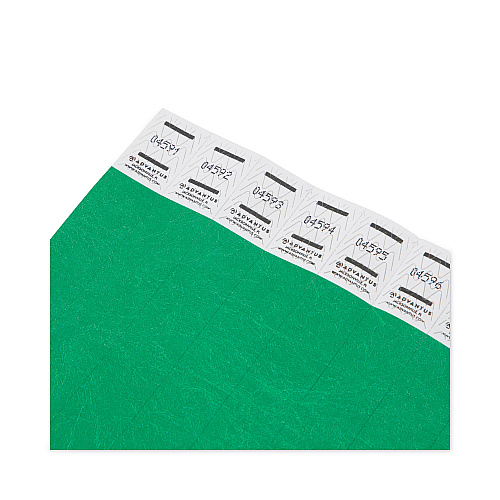 Advantus Crowd Management Wristbands, Sequentially Numbered, 9.75" x 0.75", Green, 500/Pack (75511)
