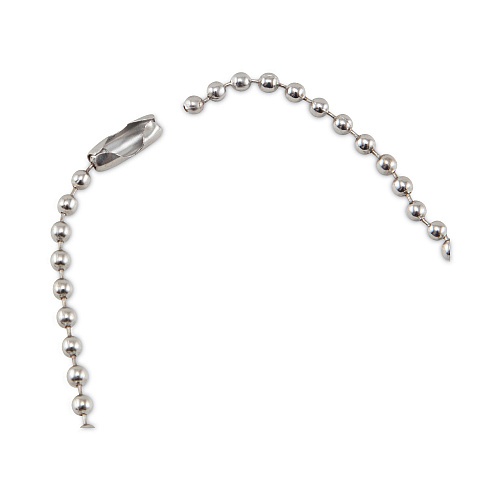 Advantus ID Badge Holder Chain, Metal Ball Chain Fastener, 36" Long, Nickel Plated, 100/Box (75417)