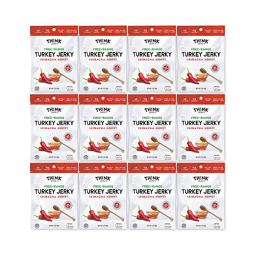 Think Jerky Sriracha Honey Turkey Jerky, 1 oz Pouch, 12/Pack (22000983)