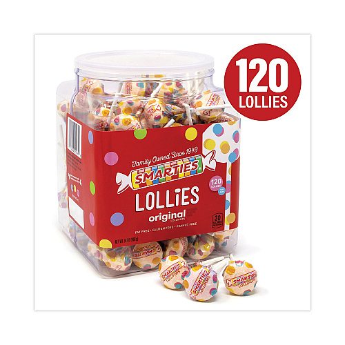 Nestle Smarties Lollies Lollipops, 34 oz Jar, 120 Pieces (20900013)