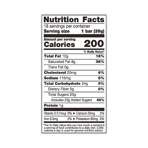 SKOR Candy Bar, 1.4 oz Bar, 18/Carton (20902450)