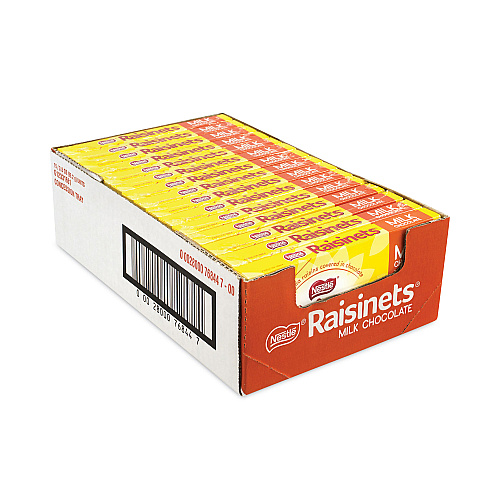 Nestle Raisinets Milk Chocolate Candy Raisins, 3.5 oz Box, 15 Boxes/Carton (20902540)