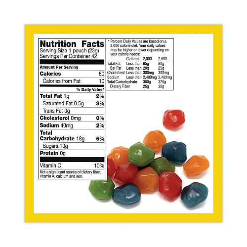 Betty Crocker Fruit Gushers Fruit Snacks, Strawberry and Tropical Fruit Flavors, 0.8 oz, 42 Pouches/Carton (22001036)