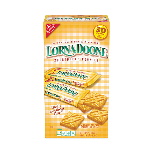 Nabisco Lorna Doone Shortbread Cookies, 1.5 oz Packet, 30 Packets/Carton (22001042)