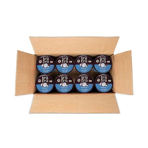 Tru Fru Nature's Hyper-Chilled Blueberries in White and Dark Chocolate, 5 oz Cup, 8/Carton (90300270)