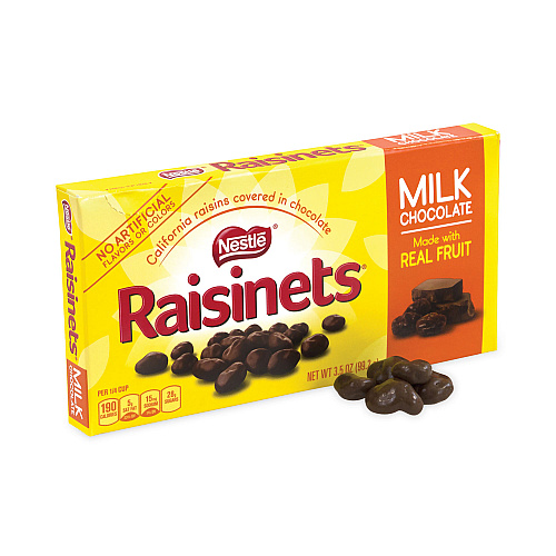 Nestle Raisinets Milk Chocolate Candy Raisins, 3.5 oz Box, 15 Boxes/Carton (20902540)