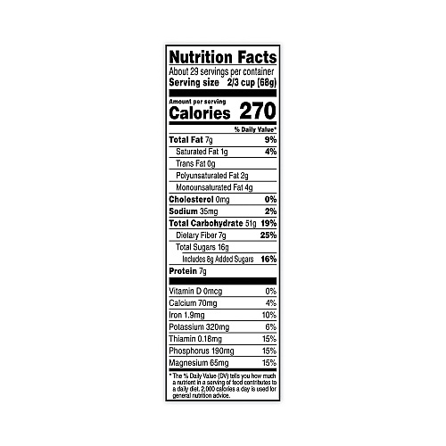 Quaker Simply Granola, Oats, Honey, Raisins and Almonds, 34.5 oz Bag, 2 Bags/Pack (22000734)