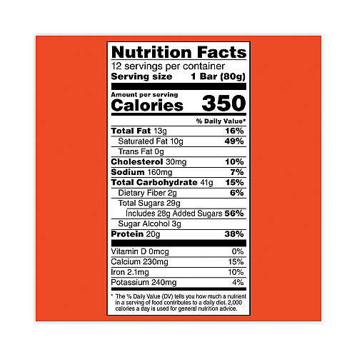 Gatorade Recover Chocolate Chip Whey Protein Bar, 2.8 oz Bar, 12 Bars/Carton (29500032)