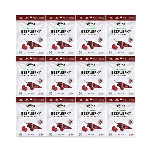 Think Jerky Sweet Chipotle Beef Jerky, 1 oz Pouch, 12/Pack (22000985)