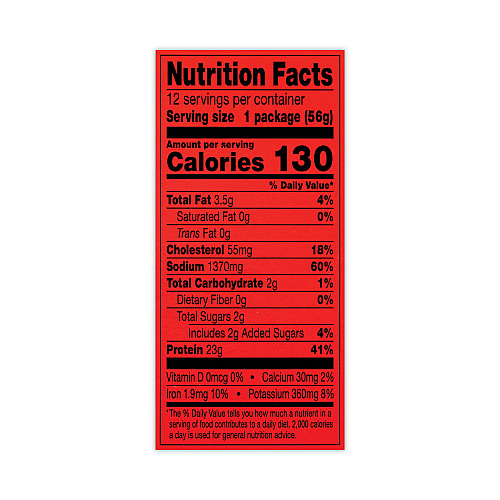 Jack Links Jumbo Original Beef Steak, 2 oz, 12/Box (27800012)