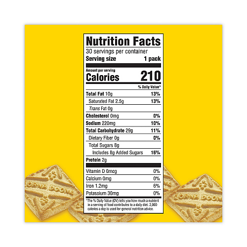 Nabisco Lorna Doone Shortbread Cookies, 1.5 oz Packet, 30 Packets/Carton (22001042)