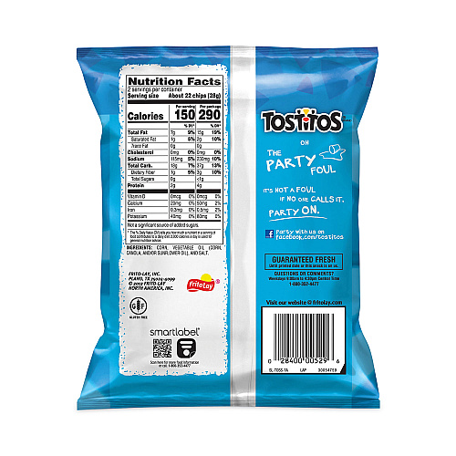 Tostitos Bite Size Tortilla Chips, 2 oz Bag, 64 Bags/Carton (29500067)