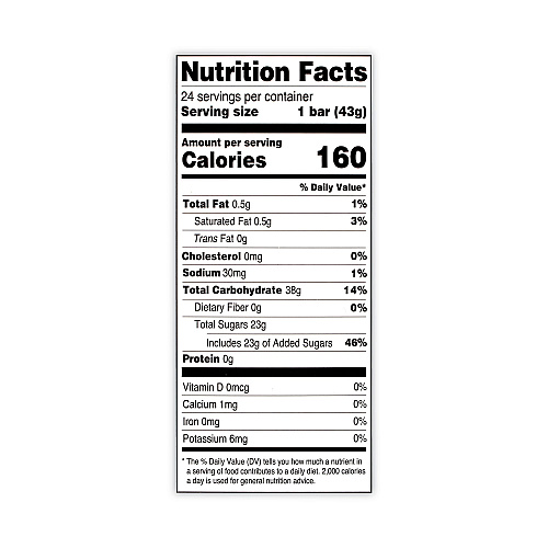 Bonomo Turkish Taffy, Vanilla, 1.5 oz Bars, 24/Carton (20900190)