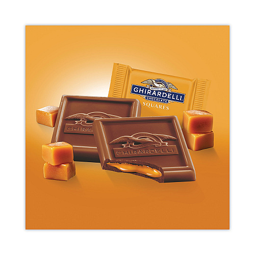 Ghirardelli Milk Chocolate and Caramel Chocolate Squares, 15.96 oz Bag (30001035)