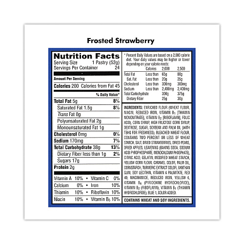 Kellogg's Pop Tarts, Brown Sugar Cinnamon/Strawberry, 2 Tarts/Pouch, 12 Pouches/Pack, 2 Packs/Carton (22000456)