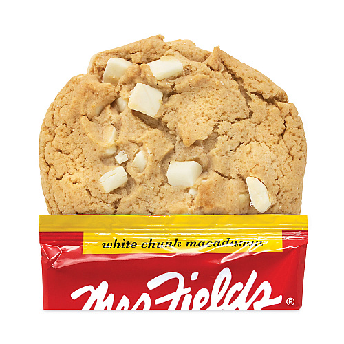 Mrs. Fields White Chunk Macadamia Cookies, 2.1 oz, Individually Wrapped Pack, White Chocolate, 12/Carton (20900470)