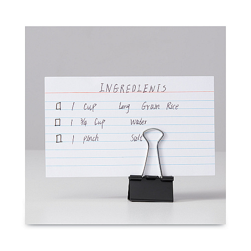 Universal Binder Clips, Mini, Black/Silver, 12/Box (UNV10199)