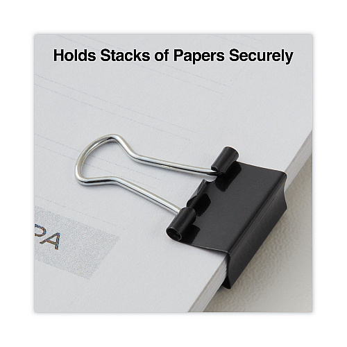 Universal Binder Clip Zip-Seal Bag Value Pack, Mini, Black/Silver, 144/Pack (UNV10199VP)