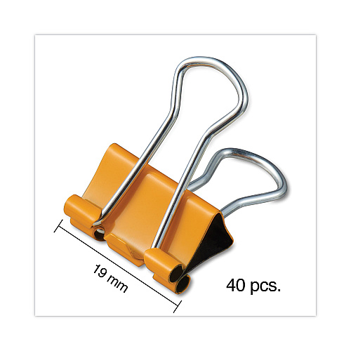 Universal Binder Clips with Storage Tub, Small, Assorted Colors, 40/Pack (UNV31028)
