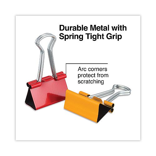 Universal Binder Clips with Storage Tub, Medium, Assorted Colors, 24/Pack (UNV31029)