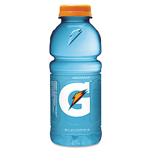 Gatorade G-Series Perform 02 Thirst Quencher, Glacier Freeze, 20 oz Bottle, 24/Carton (32486)