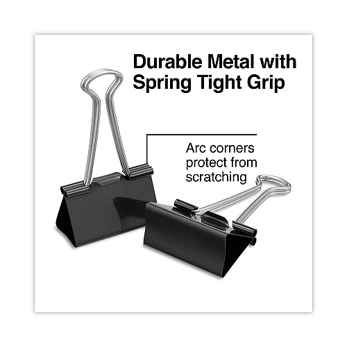 Universal Binder Clip Zip-Seal Bag Value Pack, Large, Black/Silver, 36/Pack (UNV10220VP)
