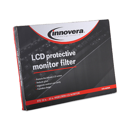Innovera Protective Antiglare LCD Monitor Filter for 19" to 20" Widescreen Flat Panel Monitor, 16:10 Aspect Ratio (IVR46404)