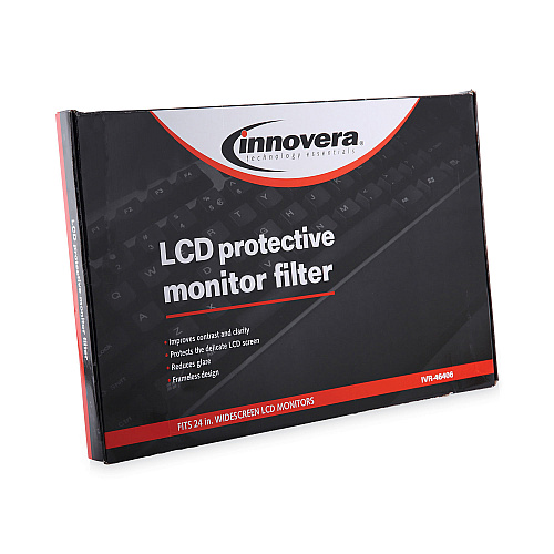 Innovera Protective Antiglare LCD Monitor Filter for 24" Widescreen Flat Panel Monitor, 16:9/16:10 Aspect Ratio (IVR46406)