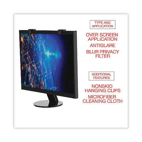Innovera Premium Antiglare Blur Privacy Monitor Filter for 19" to 20" Flat Panel Monitor (IVR46413)
