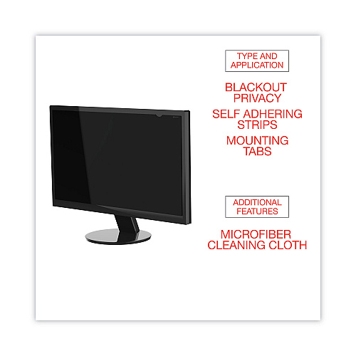 Innovera Blackout Privacy Filter for 20" Widescreen Flat Panel Monitor, 16:9 Aspect Ratio (IVRBLF20W9)
