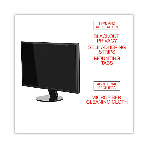 Innovera Blackout Privacy Filter for 22" Widescreen Flat Panel Monitor, 16:10 Aspect Ratio (IVRBLF22W)