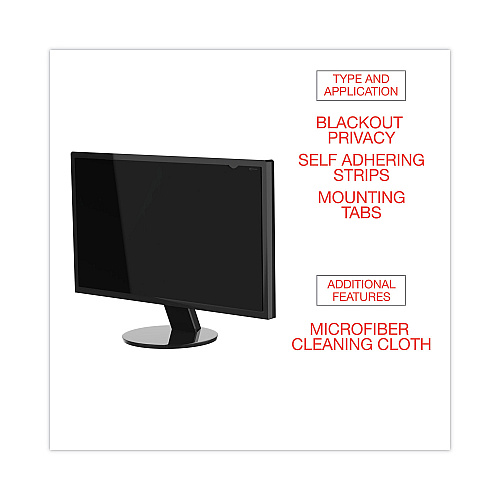 Innovera Blackout Privacy Monitor Filter for 23.8" Widescreen Flat Panel Monitor, 16:9 Aspect Ratio (IVRBLF238W)