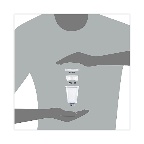 Dart Clear PET Grab n Go Kit Combo with Insert, 12 oz, Clear, 500/Carton (PF35C1CP)