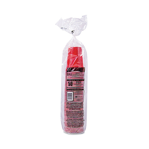 Dart SOLO Party Plastic Cold Drink Cups, 16 oz, Red, 50/Bag, 20 Bags/Carton (P16R)