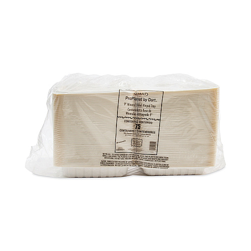 Dart Hinged Lid Containers, Single Compartment, 9 x 8.8 x 3, White, Plastic, 150/Carton (90MFPPHT1)