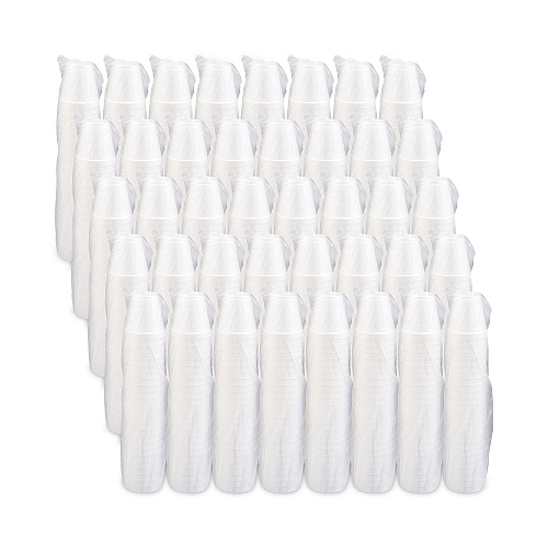Dart Foam Drink Cups, 8 oz, White, 25/Bag, 40 Bags/Carton (8J8)