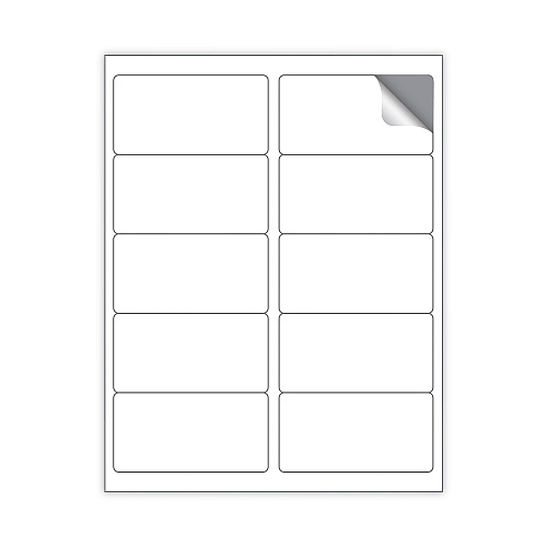 MACO Cover-All Opaque Laser/Inkjet Shipping Labels, Inkjet/Laser Printers, 2 x 4, White, 10 Labels/Sheet, 100 Sheets/Box (ML1000)