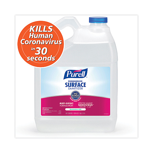 PURELL Foodservice Surface Sanitizer, Fragrance Free, 1 gal Bottle (434104EA)
