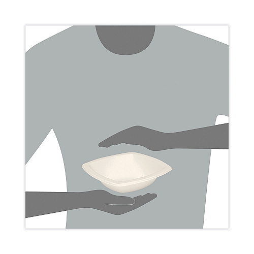 SOLO Bare Eco-Forward Sugarcane Dinnerware, ProPlanet Seal, Bowl, 12 oz, Ivory, 125/Pack, 8 Packs/Carton (12BSC)