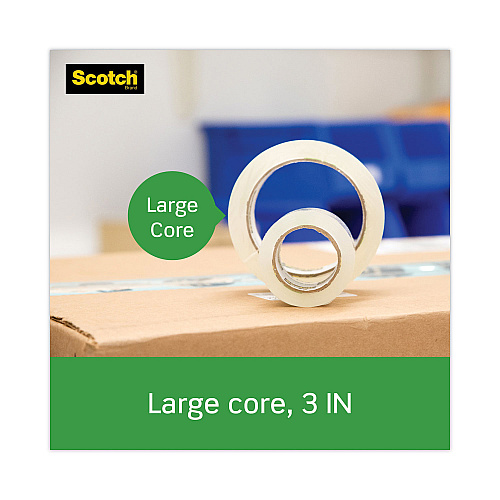 Scotch Tough Grip Moving Packaging Tape, 3" Core, 1.88" x 54.6 yds, Clear, 6/Pack (35006ESF)